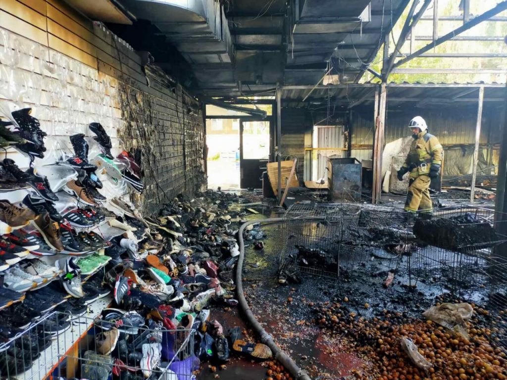 Рынок горел в Нижнем Новгороде 27 августа