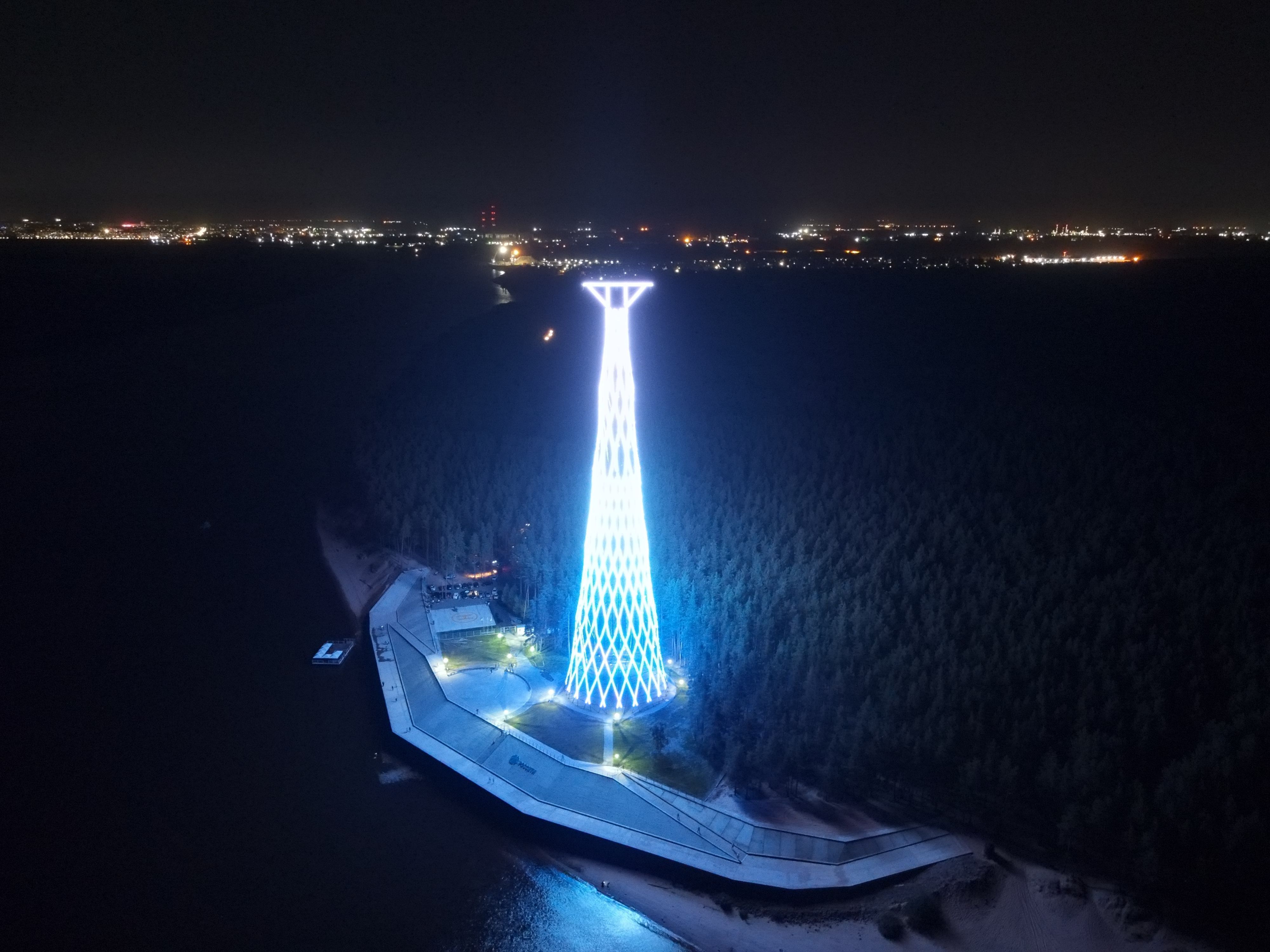 дзержинск шуховская башня подсветка