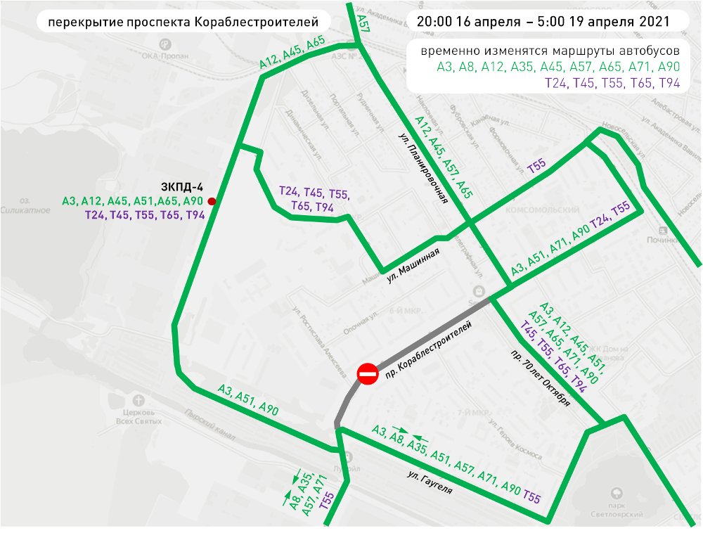 Карта перекрытия дорог нижнего новгорода