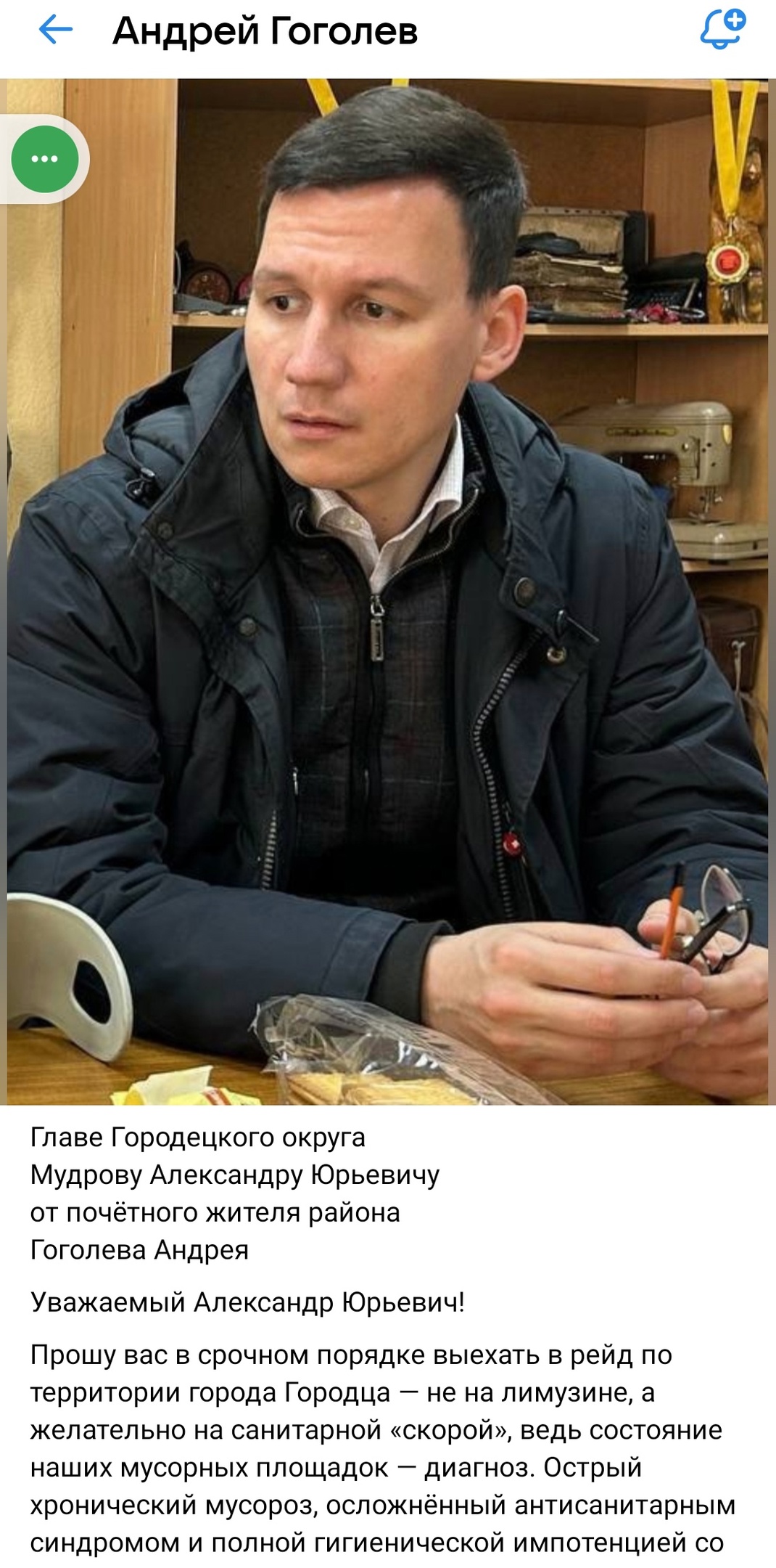 Чемпион мира Гоголев обвинил мэра Мудрова в «позорной инсценировке управления»